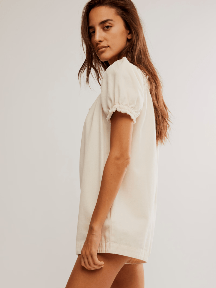 FREE PEOPLE - Daisy Denim Babydoll Romper - Jayden P Boutique