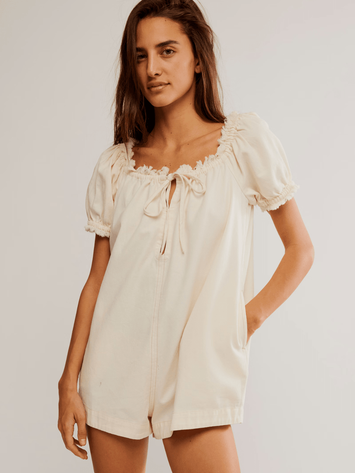 FREE PEOPLE - Daisy Denim Babydoll Romper - Jayden P Boutique