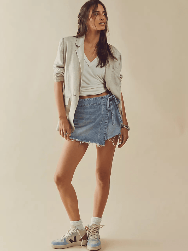 FREE PEOPLE - Emmy Denim Skort - Jayden P Boutique