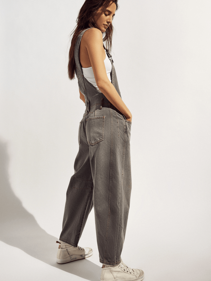 FREE PEOPLE - Good Luck Barrel Overalls - Jayden P Boutique