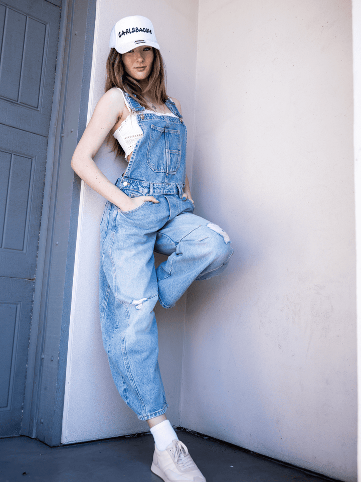 FREE PEOPLE - Good Luck Barrel Overalls - Jayden P Boutique