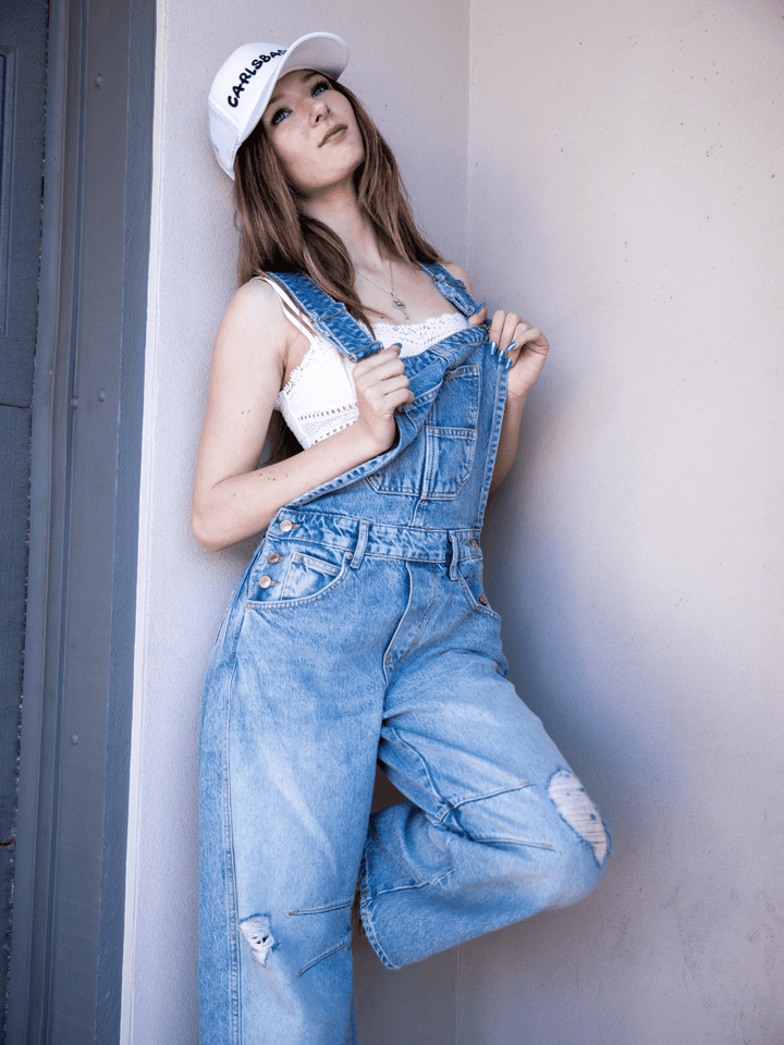 FREE PEOPLE - Good Luck Barrel Overalls - Jayden P Boutique