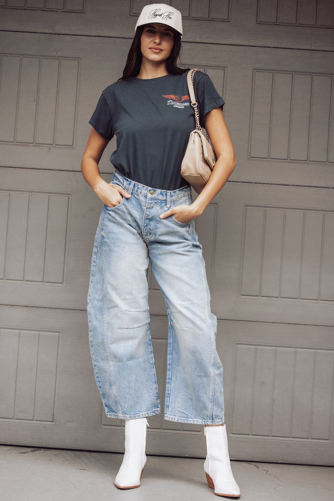 Free People Good Luck Mid Rise Barrel Jeans - Jayden P Boutique