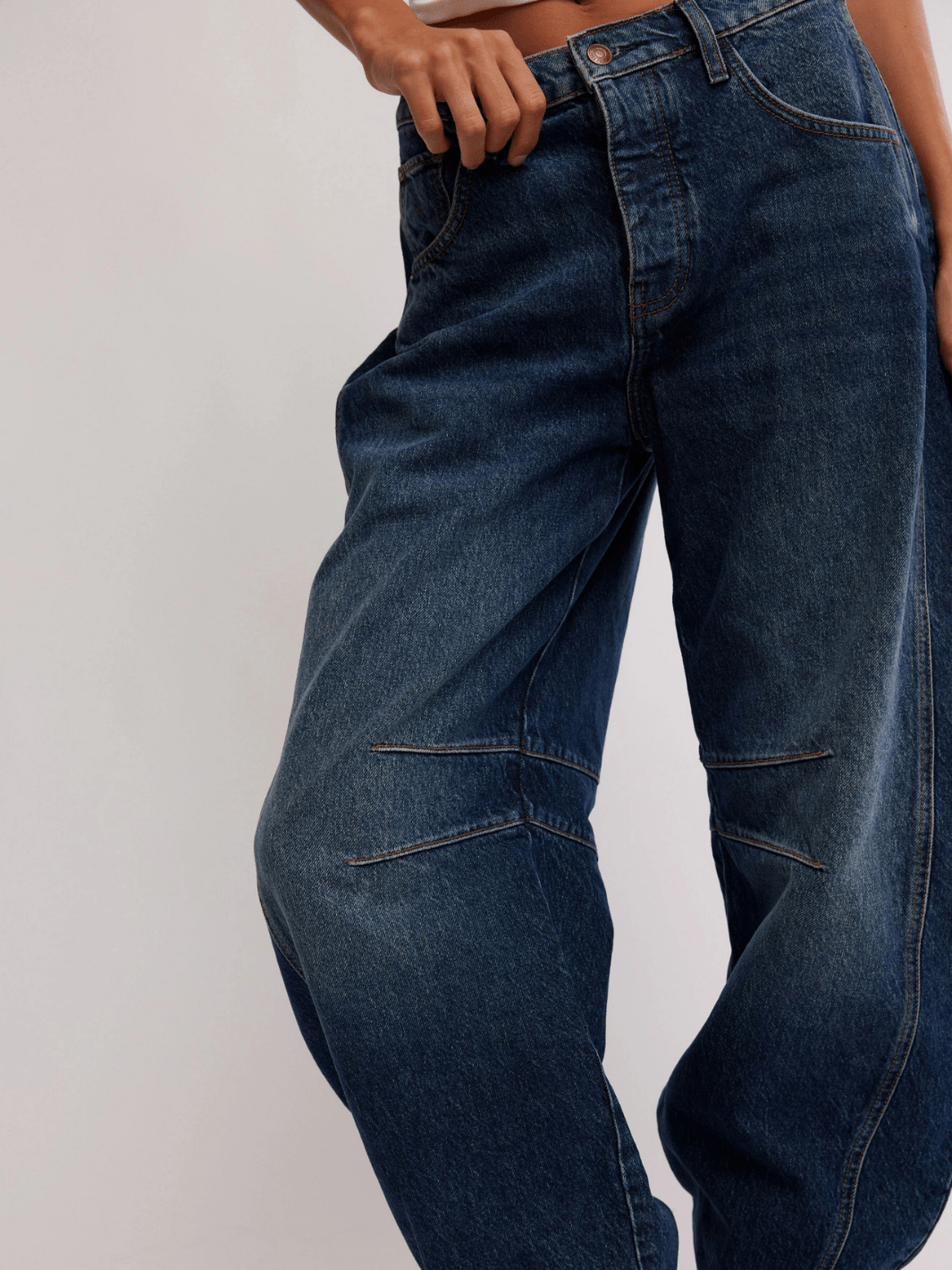 Free People Good Luck Mid Rise Barrel Jeans - Jayden P Boutique