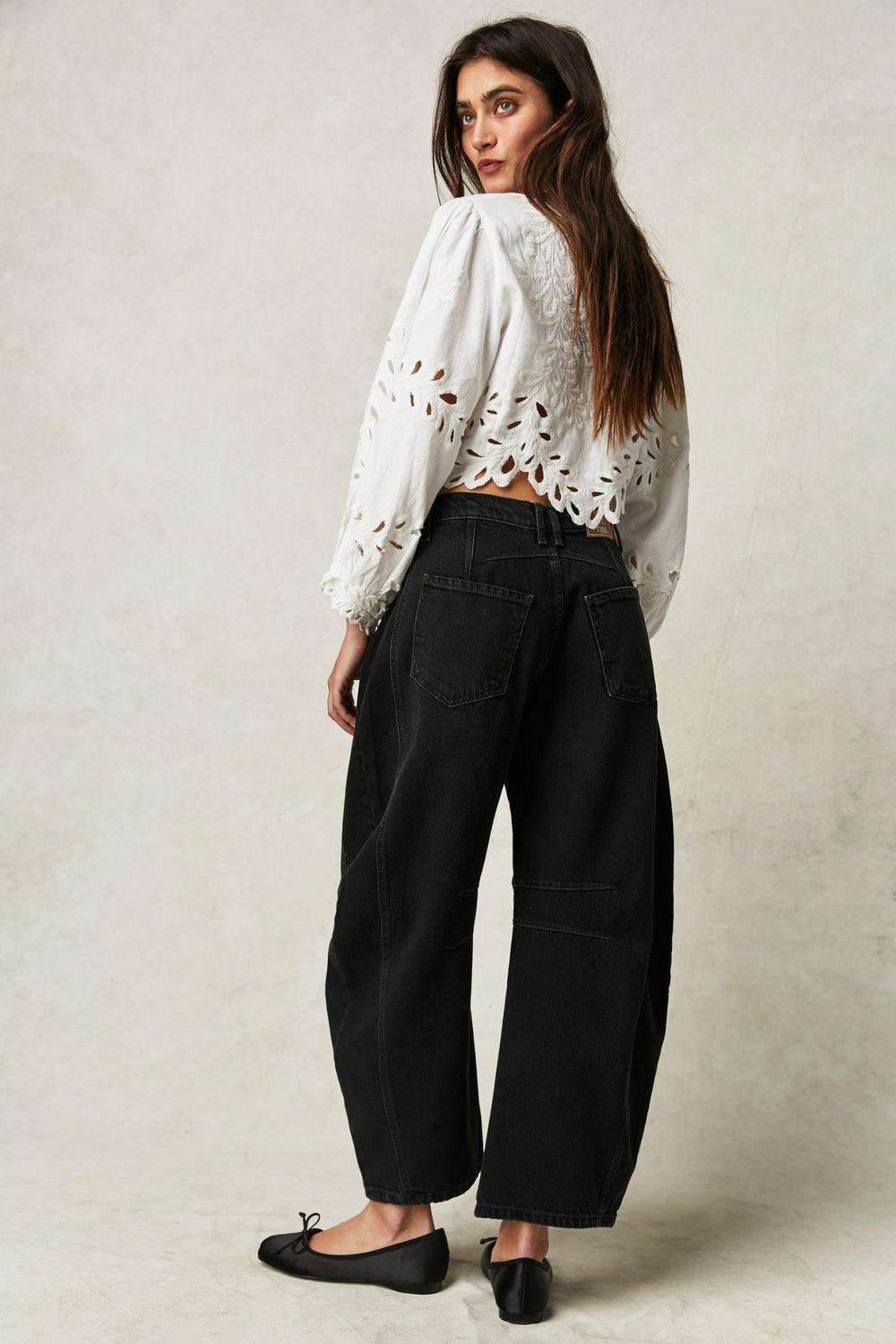 Free People Good Luck Mid Rise Barrel Jeans - Jayden P Boutique