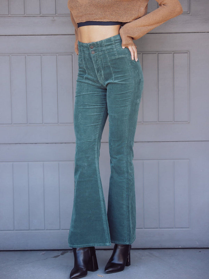 Free People Jayde Corduroy Flare Pants-SALE - Jayden P Boutique