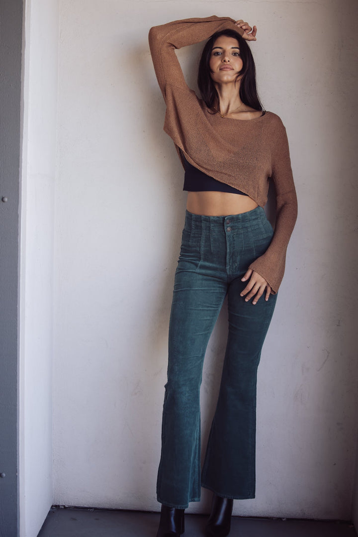 Free People Jayde Corduroy Flare Pants-SALE - Jayden P Boutique