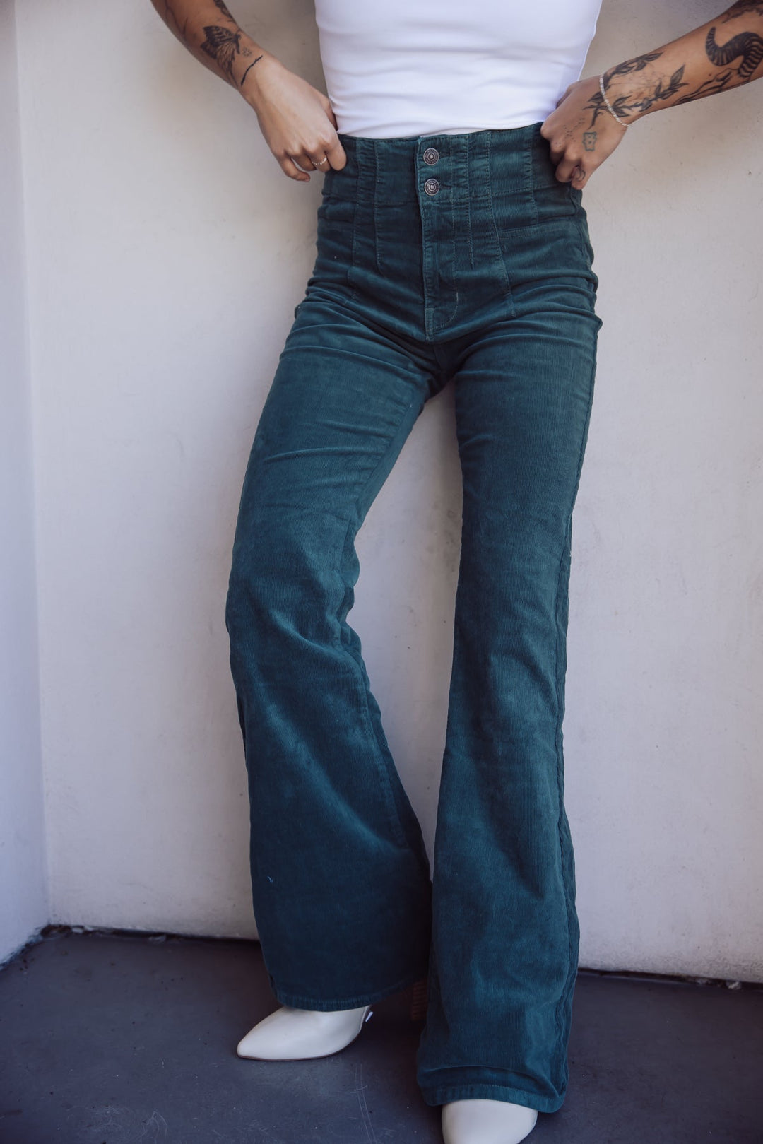 Free People Jayde Corduroy Flare Pants-SALE - Jayden P Boutique