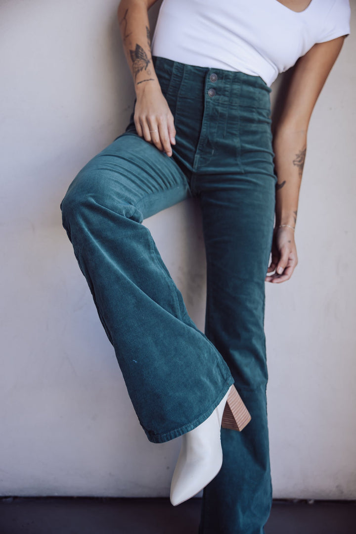 Free People Jayde Corduroy Flare Pants-SALE - Jayden P Boutique