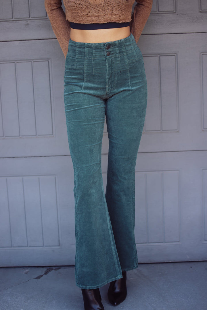 Free People Jayde Corduroy Flare Pants-SALE - Jayden P Boutique