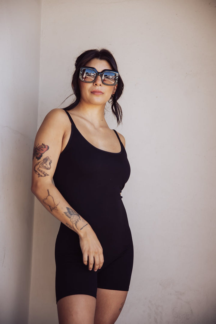 Free People One To Watch Slip Romper - Black - Jayden P Boutique