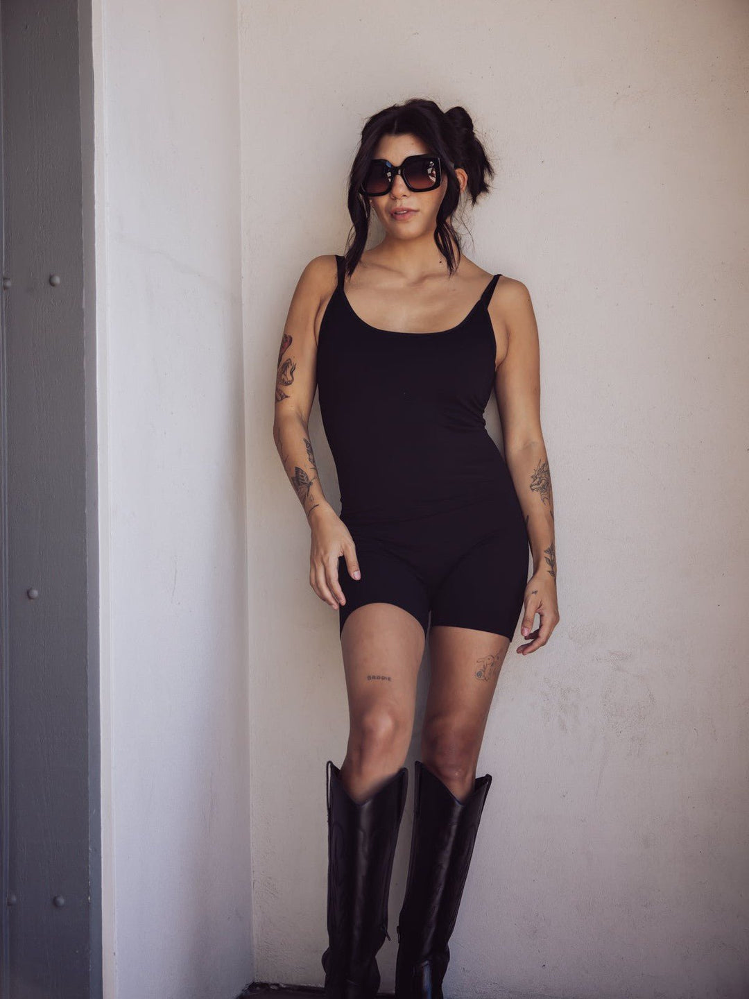 Free People One To Watch Slip Romper - Black Free People One To Watch Slip Romper - Black