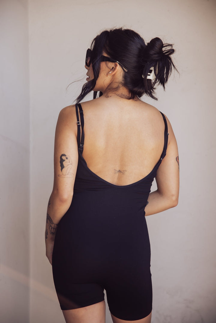 Free People One To Watch Slip Romper - Black - Jayden P Boutique
