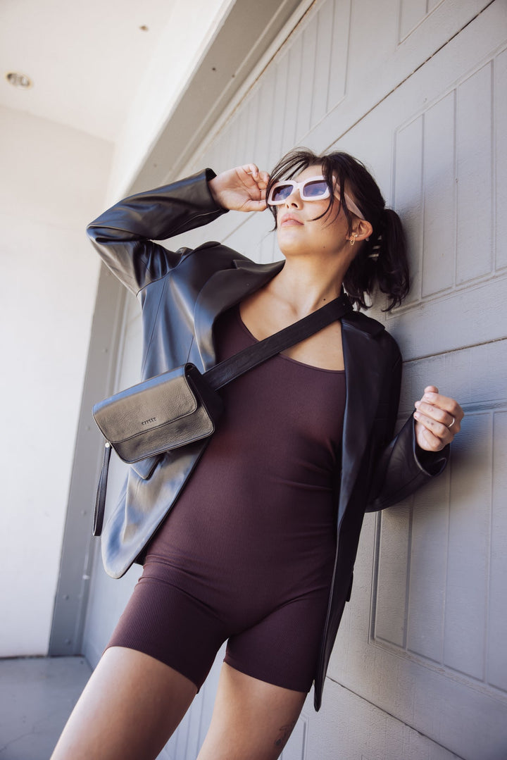 Free People One To Watch Slip Romper - Chocolate - Jayden P Boutique