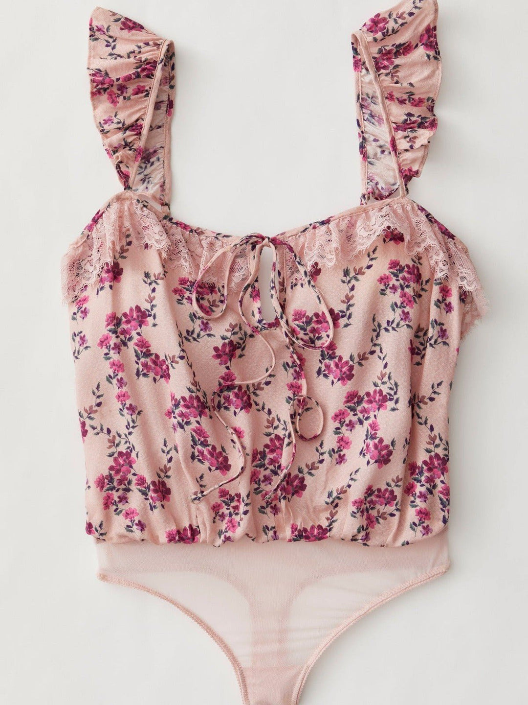 Free People Take It Away Bodysuit - Pink Combo-SALE - Jayden P Boutique