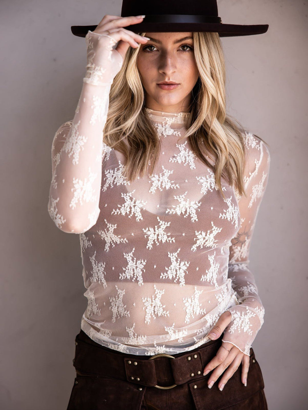 Free People Lady Lux Layering Top in Mermaids Tail — Intimately sheer layering top | Jayden P Boutique