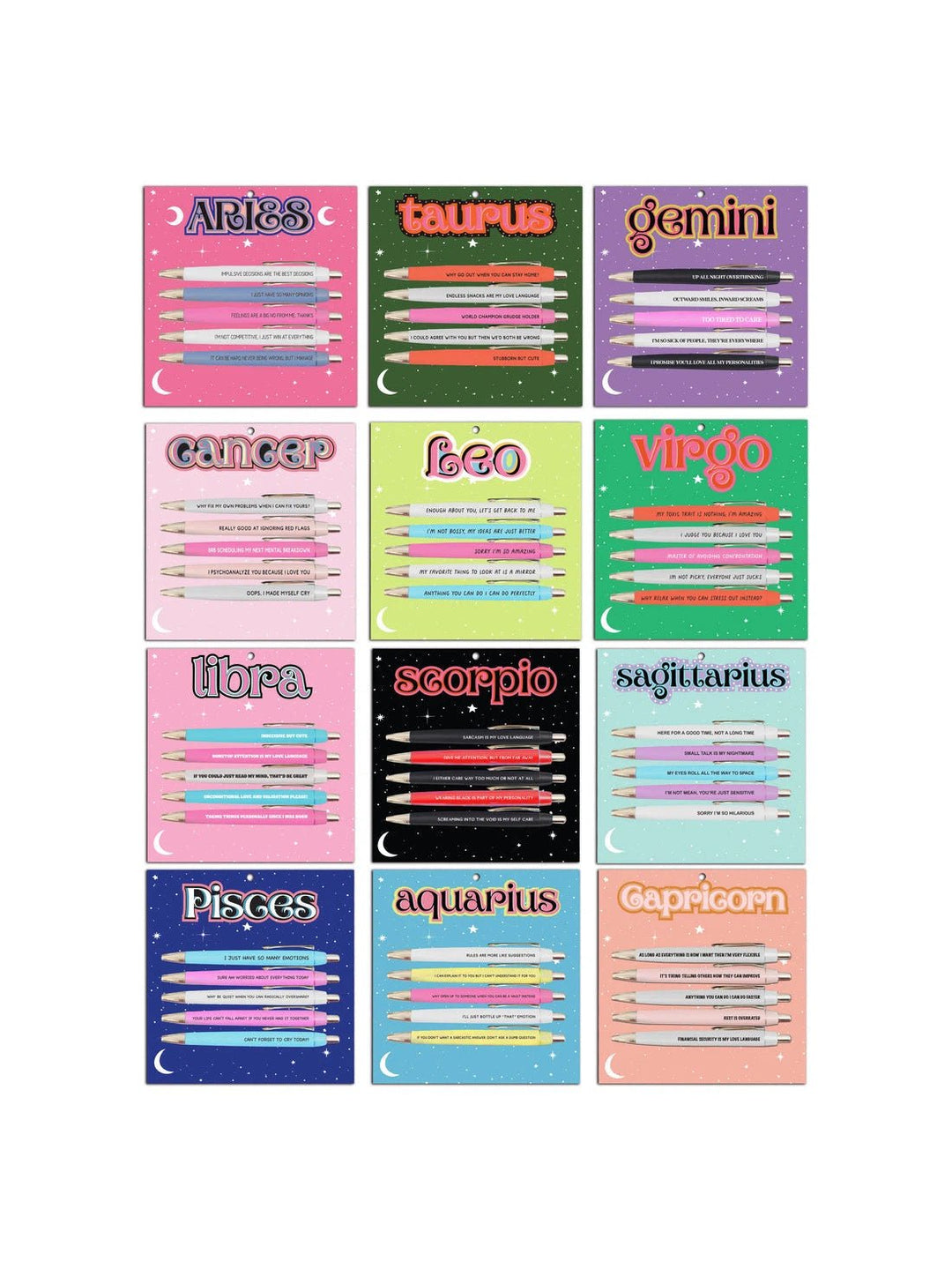 Fun Club Pen Set - Zodiac Edition - Jayden P Boutique