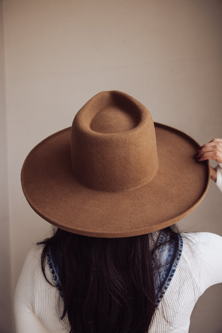 Gigi Pip Amelia Pencil Brim Fedora - Brown - Jayden P Boutique