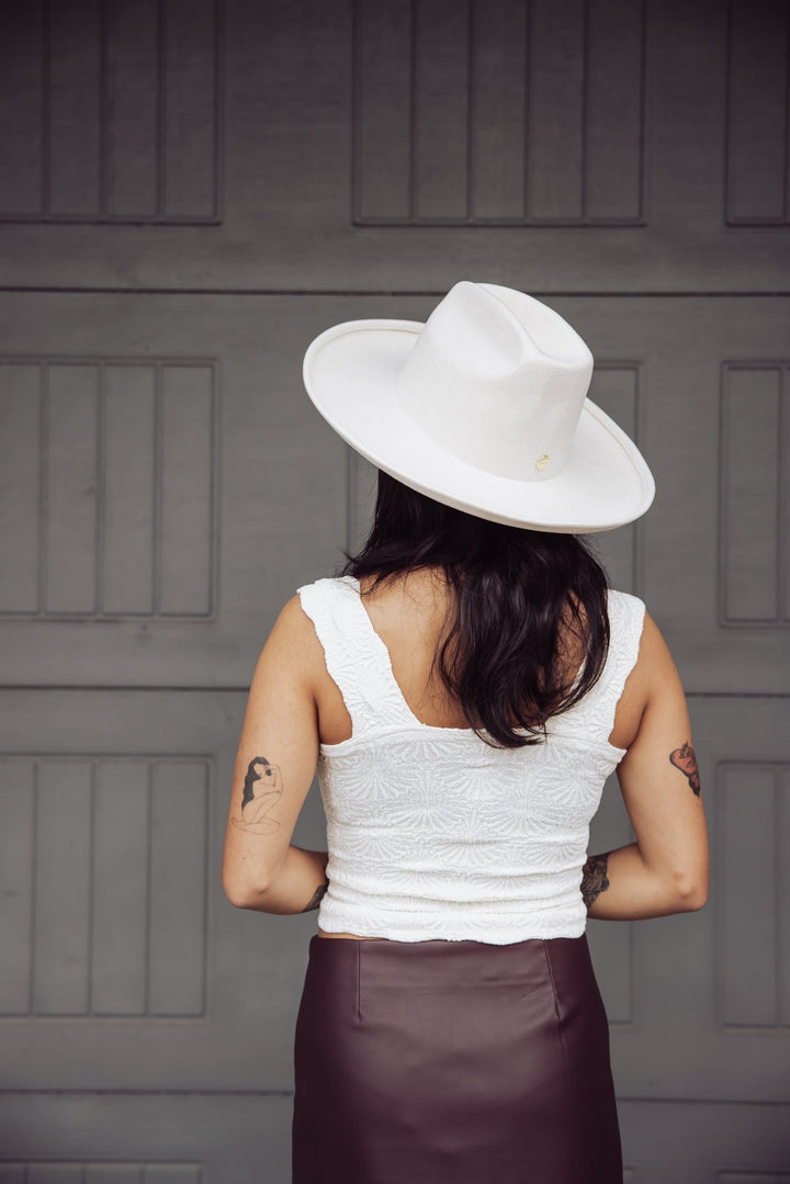 Gigi Pip Jillian Pencil Brim Hat - Off White - Jayden P Boutique