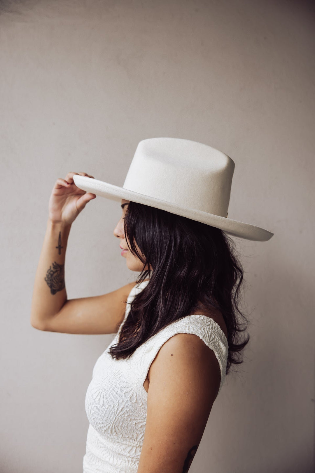 Gigi Pip Jillian Pencil Brim Hat - Off White - Jayden P Boutique