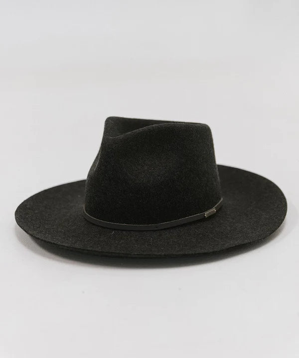 Gigi Pip Rowan Wide Brim Fedora - Charcoal - Jayden P Boutique