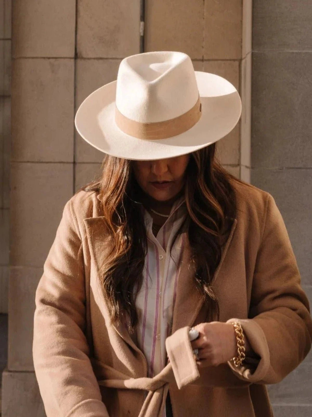 Gigi Pip The Holly Teardrop Rancher Fedora - Off White - Jayden P Boutique