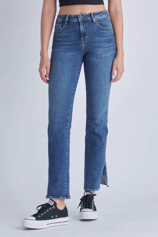 HIDDEN Ryan High Rise Bootcut w/ Side Slit Jeans - Jayden P Boutique