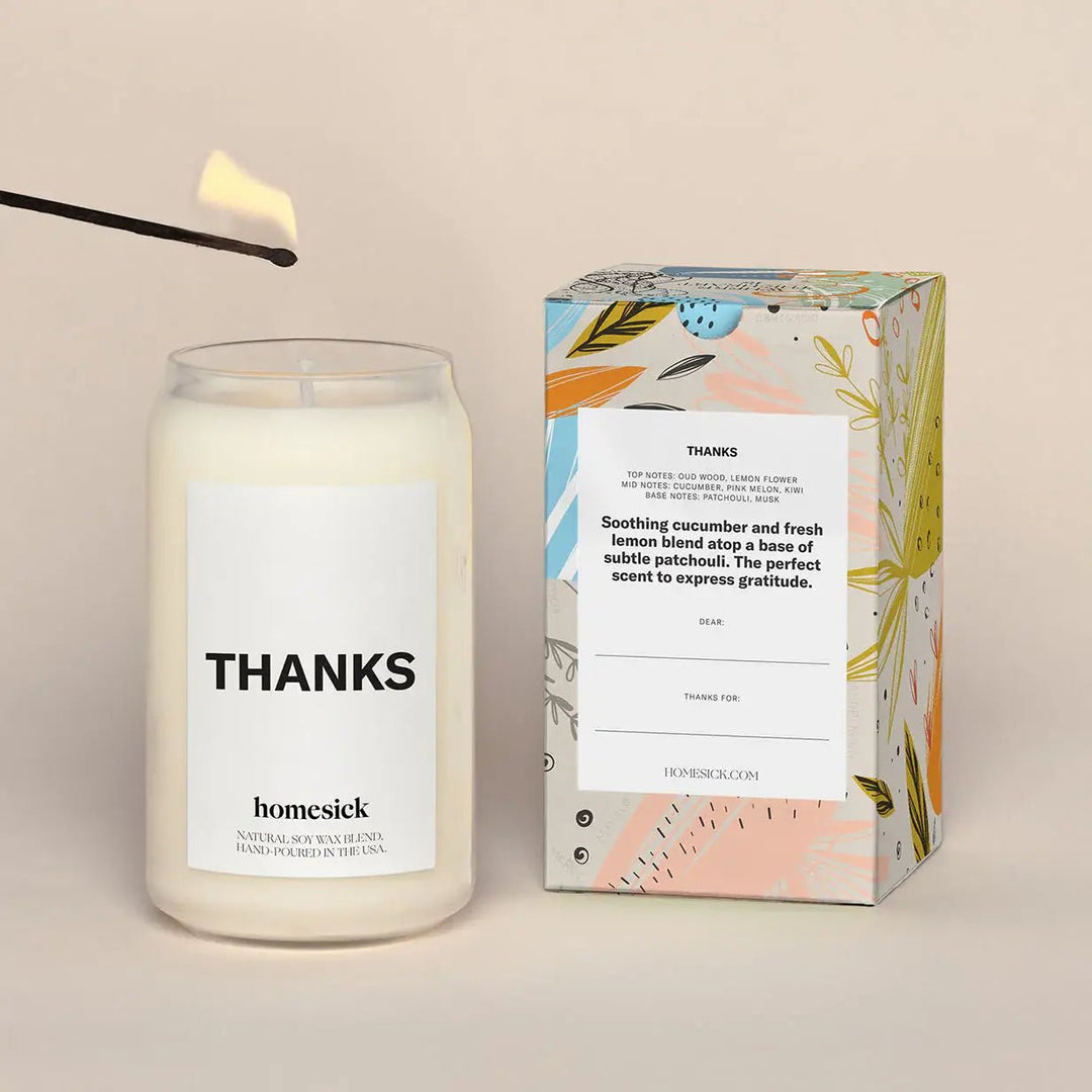 Homesick Candles - Thanks Candle - Jayden P Boutique