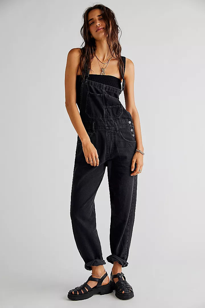 Jayden P Boutique - FREE PEOPLE - Ziggy Denim Overalls - X-SMALL / Powder Blue