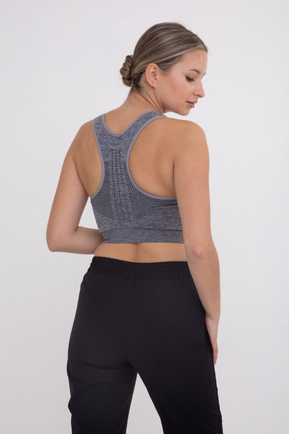 Jen Racerback Sports Bra - Grey SALE - Jayden P Boutique