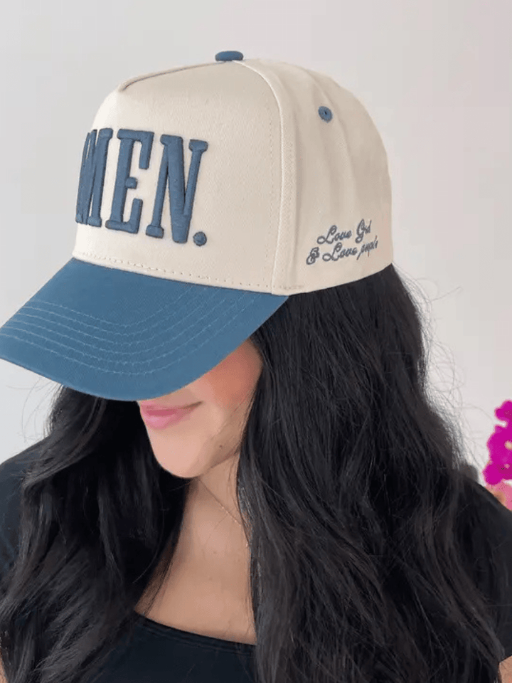 KENZKUSTOMZ - Amen. - Slate Blue Vintage Trucker Hat - Jayden P Boutique