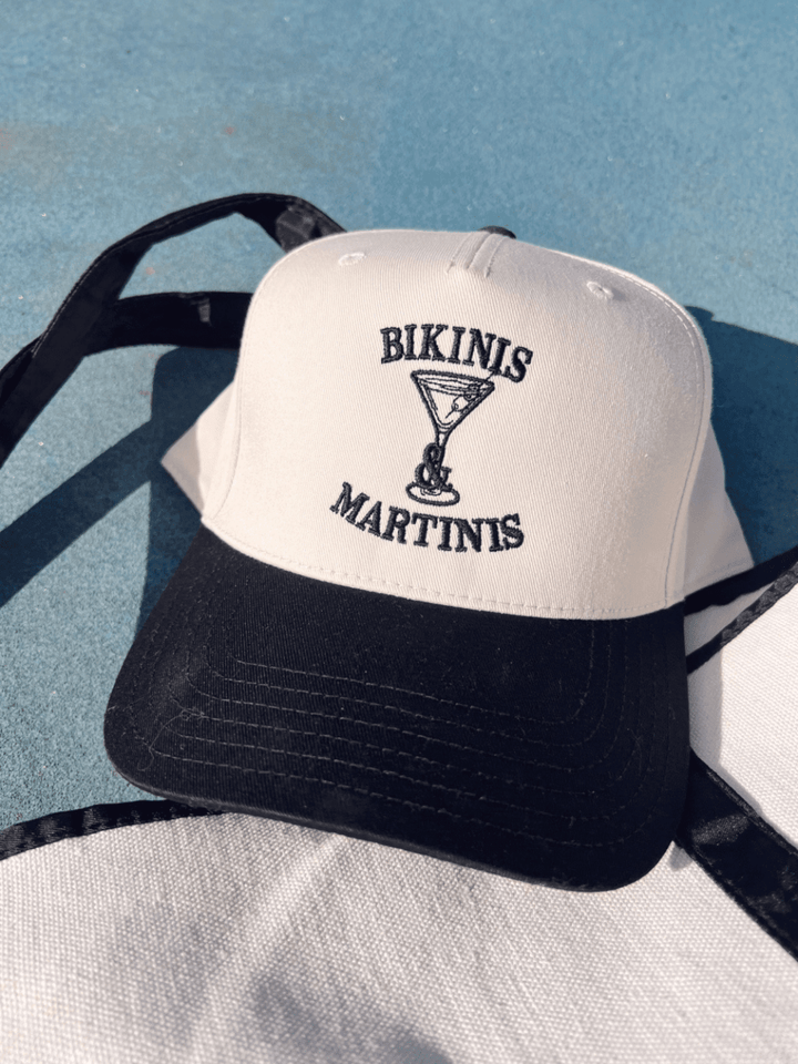 KENZKUSTOMZ Bikinis &amp; Martinis Vintage Trucker Hat in Baby Blue — Summer Accessories | Jayden P Boutique