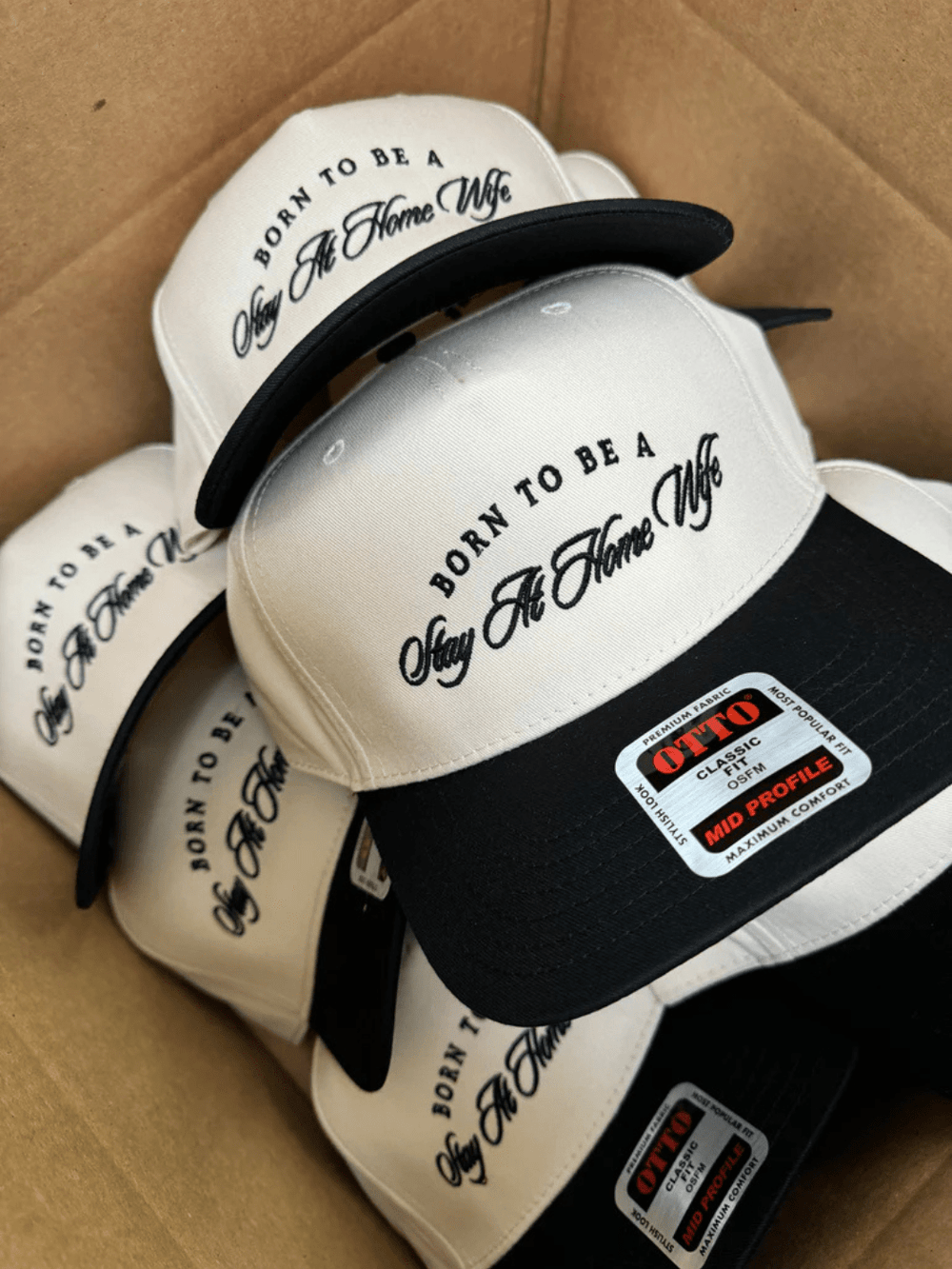 KENZKUSTOMZ - Born To Be A Stay At Home Wife Trucker Hat - Jayden P Boutique