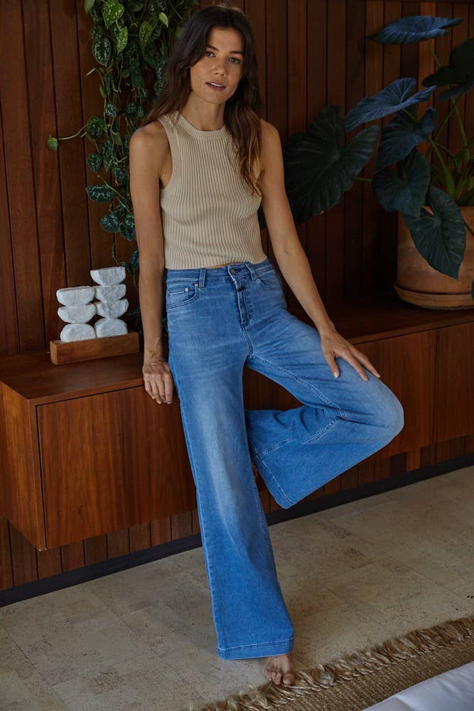 Kinsley Sleeveless Sweater Crop Top - Jayden P Boutique