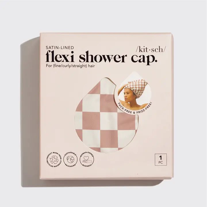 Kitsch Satin Lined Flexi Shower Cap - Jayden P Boutique