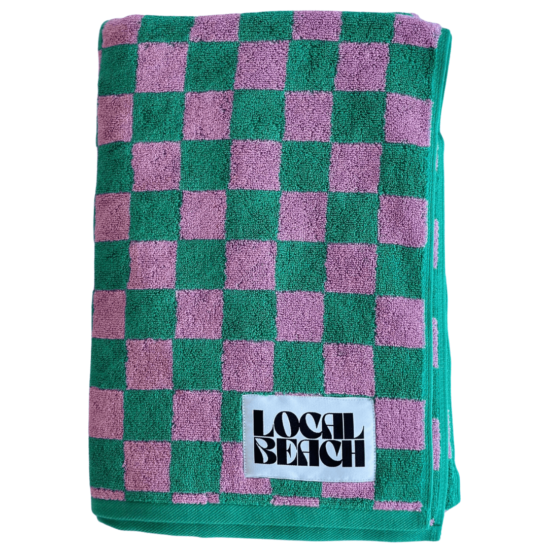 Local Beach Checker Beach &amp; Bath Towels - Jayden P Boutique