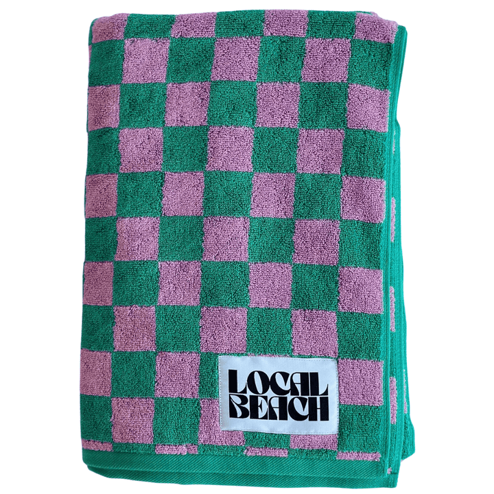 Local Beach Checker Beach &amp; Bath Towels - Jayden P Boutique