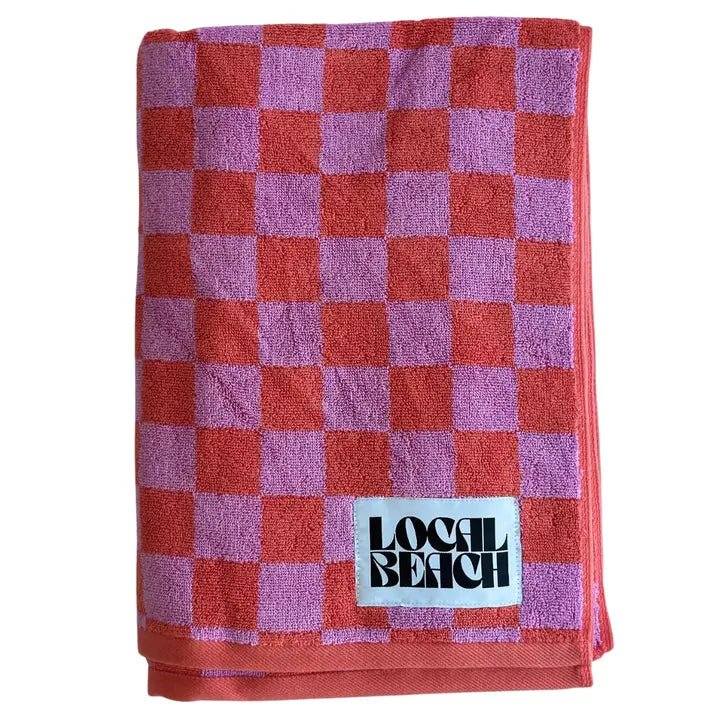 Local Beach Checker Beach &amp; Bath Towels - Jayden P Boutique