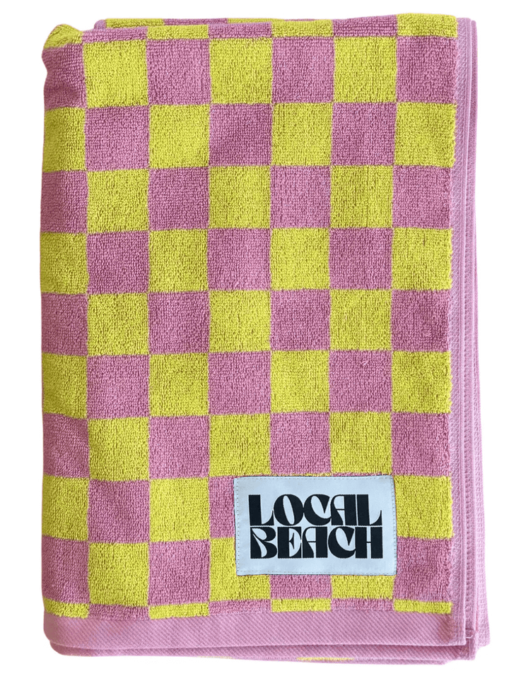 Local Beach Checker Beach &amp; Bath Towels - Jayden P Boutique