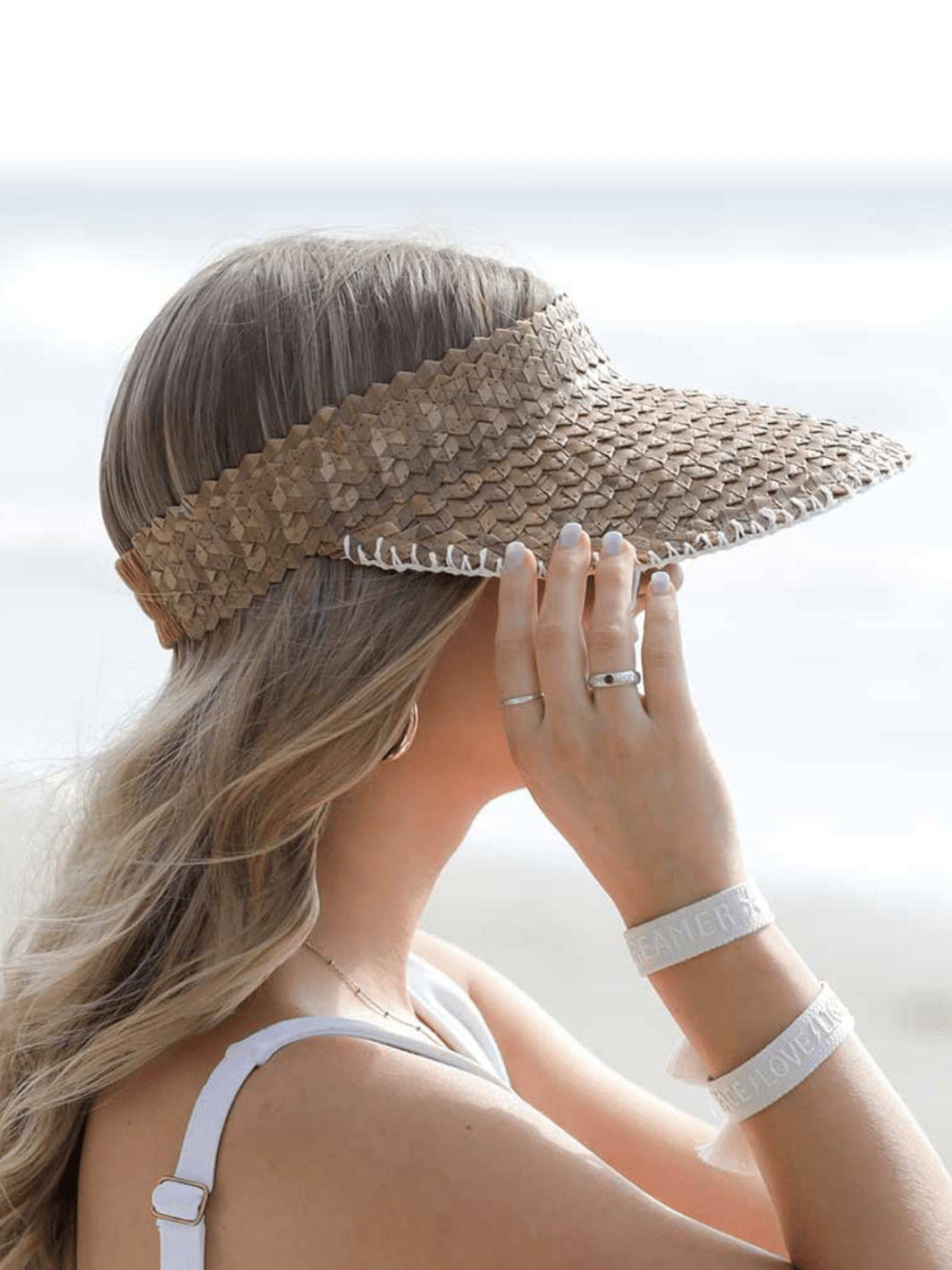 Local Beach Playa Crochet Straw Visor Hat - Jayden P Boutique