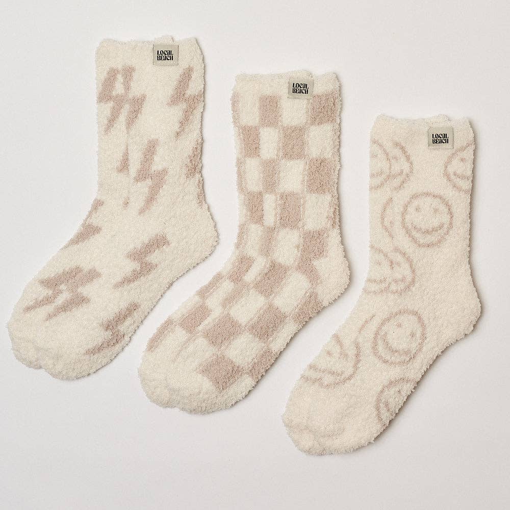 Local Beach - Smiley Local Beach Cozy Socks - Jayden P Boutique