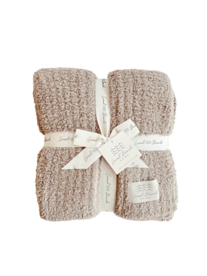 Local Beach - Solid Ribbed Luxe Home Cozy Blanket - Jayden P Boutique