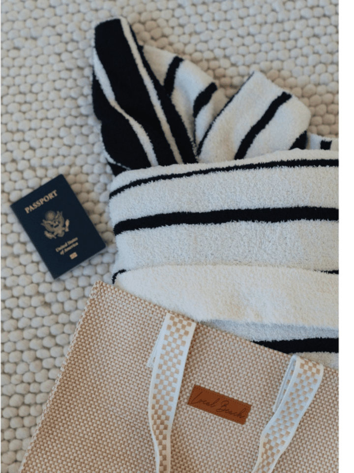 Local Beach - The Stripe Cozy Travel Blanket - Jayden P Boutique