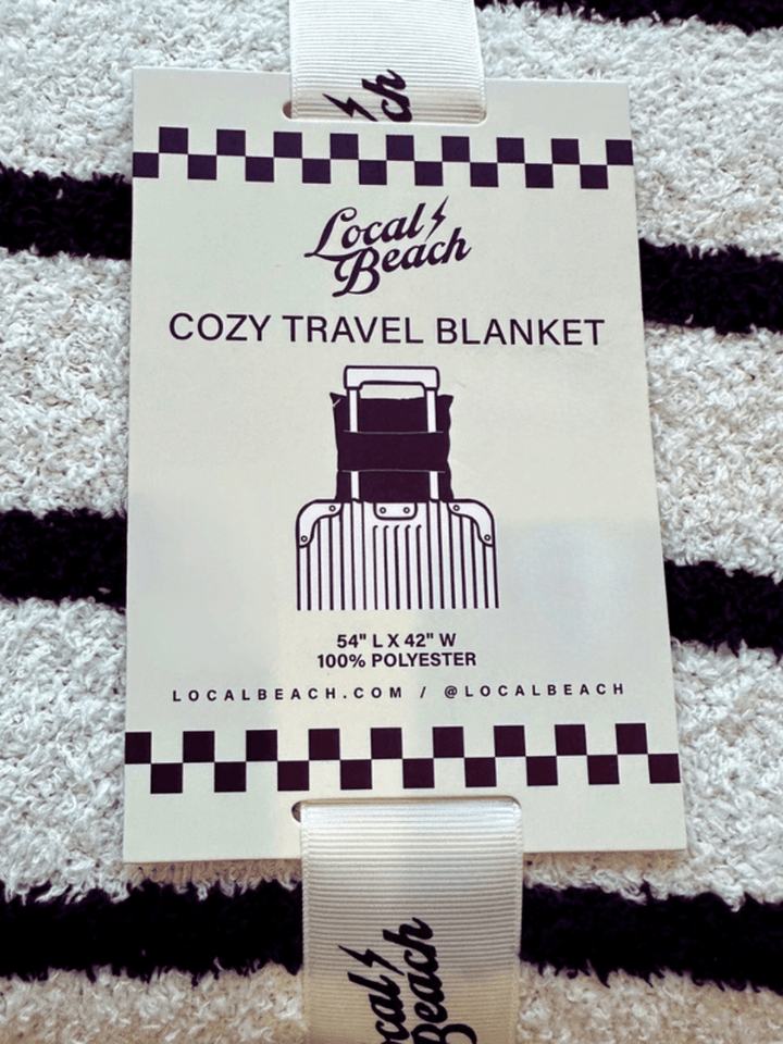 Local Beach - The Stripe Cozy Travel Blanket - Jayden P Boutique