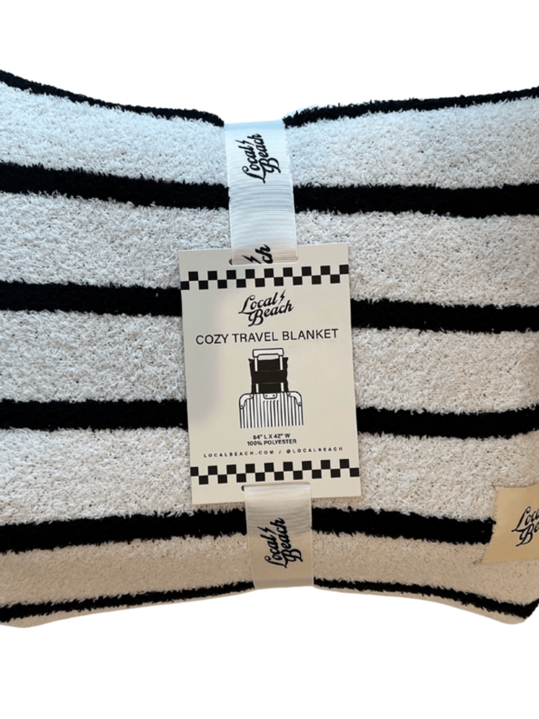 Local Beach - The Stripe Cozy Travel Blanket - Jayden P Boutique