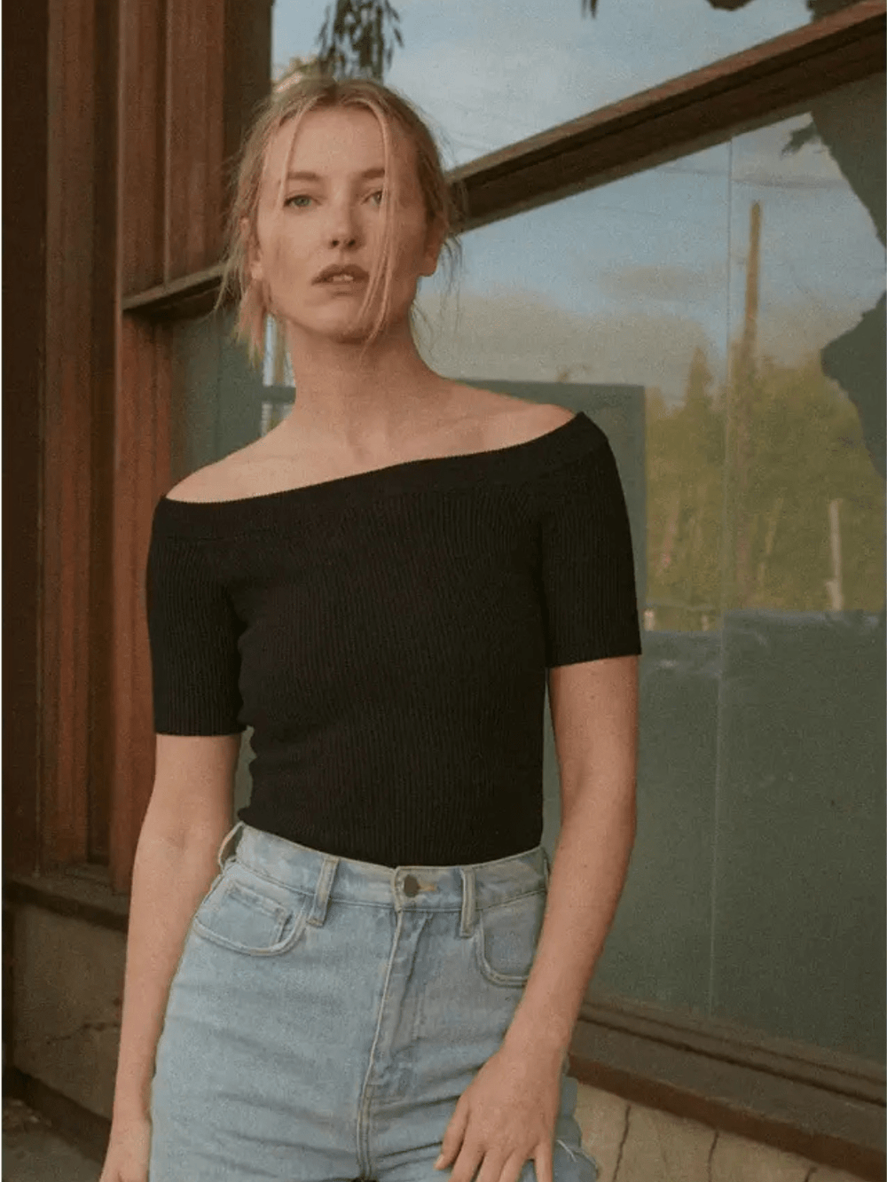 Mable Shaper Fit Off - Shoulder Rib Knit Bodysuit - Jayden P Boutique