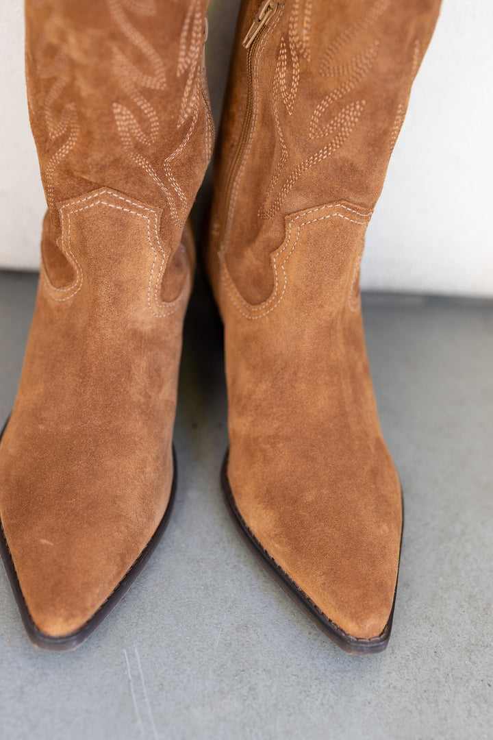 Matisse Agency Western Suede Leather Boots - Jayden P Boutique