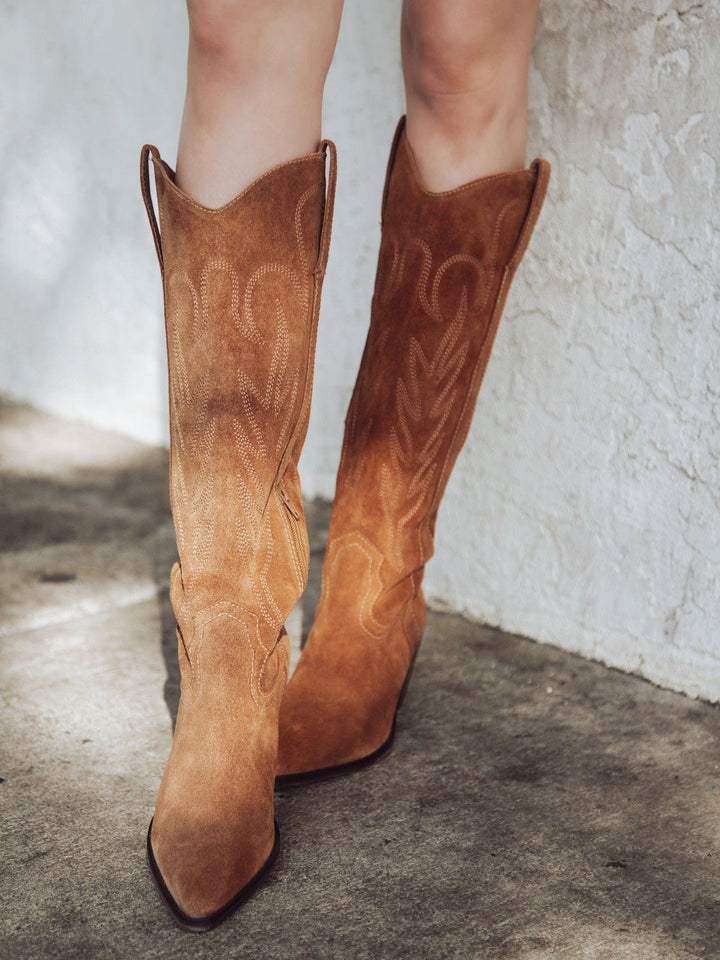 Matisse Agency Western Suede Leather Boots - Jayden P Boutique