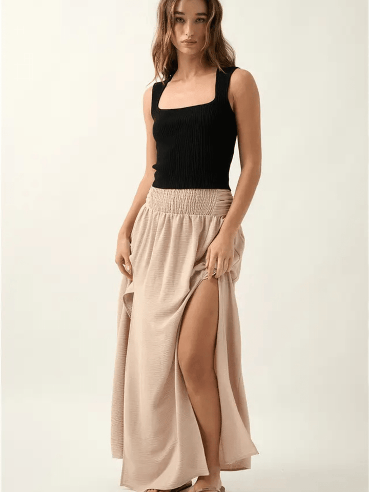 Maureen Ribbed Knit Cropped Tank Top - Jayden P Boutique