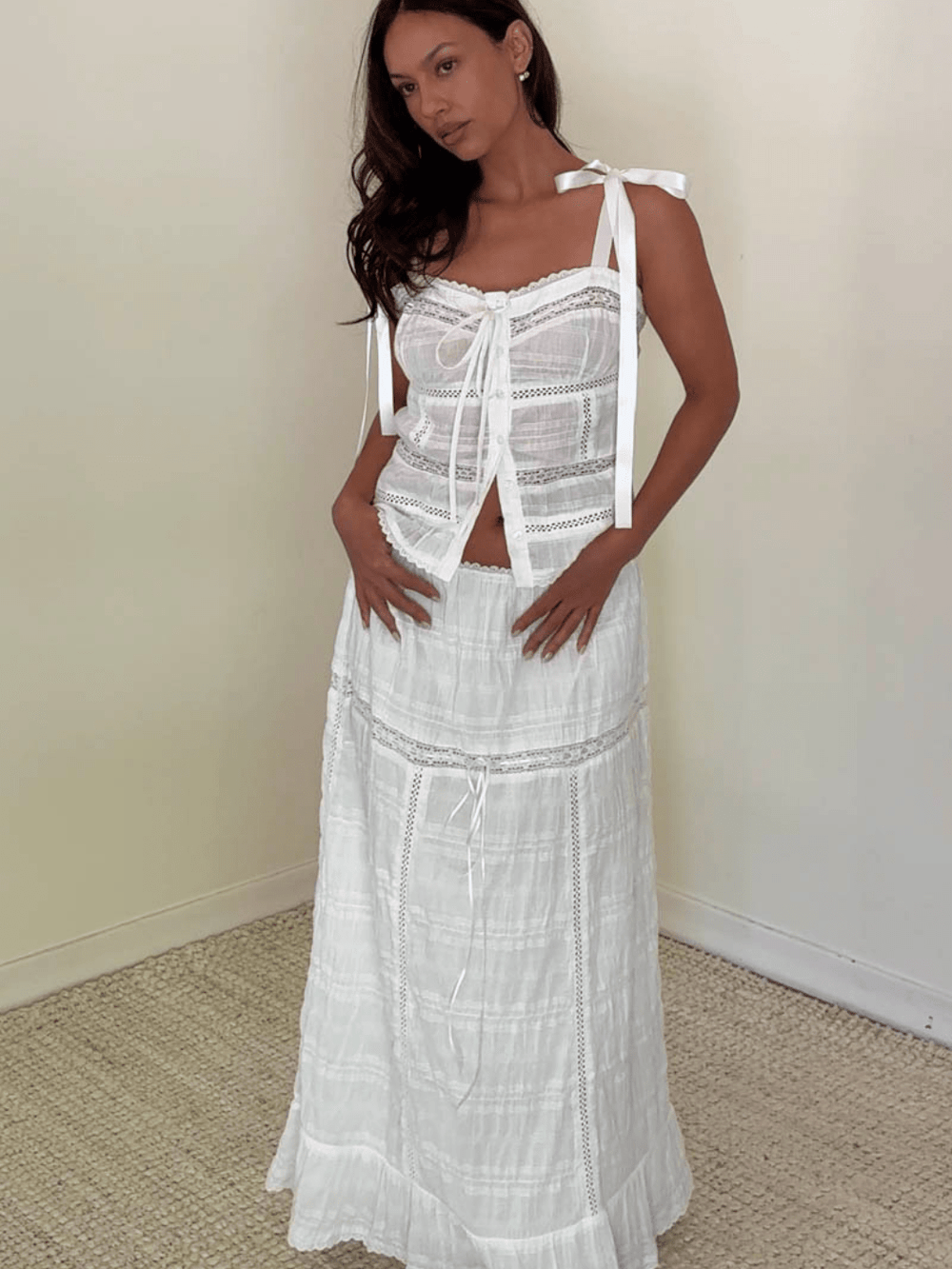 Meadow Muse Cotton Midi Skirt - Jayden P Boutique